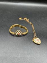 GF bracelet necklace set