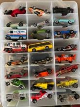 doubled sided case with assorted cars