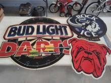 Beer Signs Bud Light, Red Dog, Rock Ice