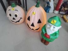 Blow Molds Pumpkins, Gnome