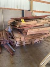 10 4x4ft tables model 650, 4 37x70in sawbuck tables,