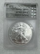 2014 Graded American Silver Eagle .999 Silver MS69