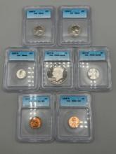 Graded U.S. Coins Collectors Grouping of 7 Coins