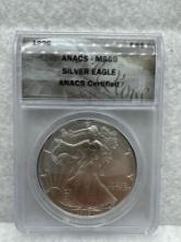 1996 Graded American Silver Eagle .999 Silver key date MS69