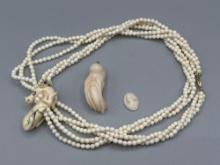 Carved Necklace, Pendants, Cameo