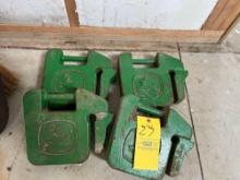 4 John Deere 40lb tractor weights