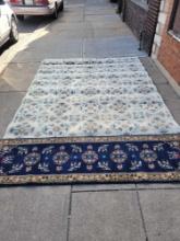 Pair of machine made rugs, modern area rug and vintage Chinese runner