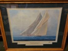 Yachts of the America's Cup framed print by Thompson, 1992 special edition