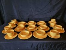 Fiesta cups, saucers, plates and bowls