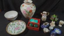 Ceramic Floral Vase, Japanese porcelain dish, Dacige Asian Health Balls lot
