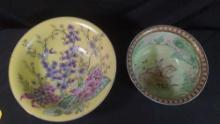 Hand painted Lot of 2 Oriental bowls Accent & Heygill