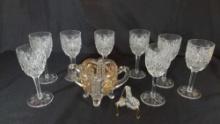 Set of 8 St. Louis France Crystal Water Wine Glasses