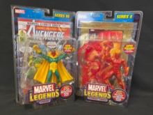 2 Marvel Legends Action figures - Vision and Human Torch
