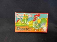Japan Battery operated Tin Rooster toy
