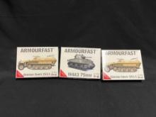 3 Armourfast Unbuilt Tank Model Kits