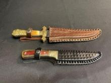 Pakistan Fixed Blade Knives with leather sheathes (2)