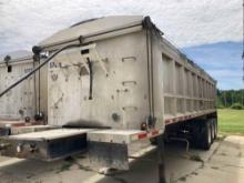 1975 East aluminum tri-axle dump trailer