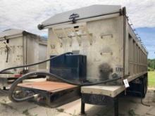 1987 East aluminum tri-axle dump trailer