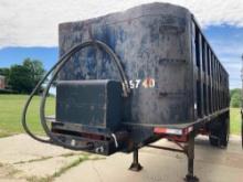 1978 Durham 28 ft steel box tandem dump trailer