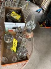 Grouping of assorted oil lamps, 2 boxes