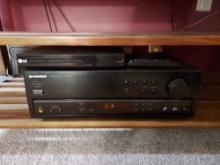 Pioneer Stereo, LG DVD Player w/ Remote, & 2 Speakers w/ Stands