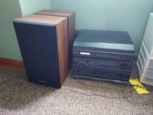 Panasonic Combination AM/FM Stereo, Tape Deck, & Phonograph w/ 2 Speakers