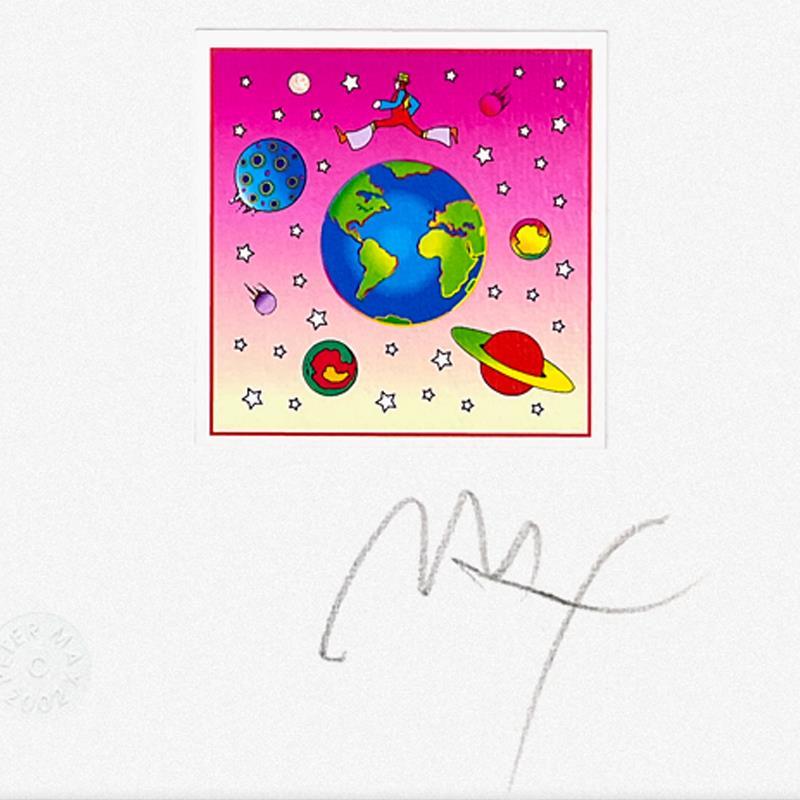 Cosmic Runner with Planet by Peter Max