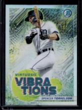 SPENCER TORKELSON 2022 BOWMAN CHROME VIBRATIONS REFRACTOR ROOKIE