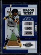 RONALD ACUNA JR 2022 CONTENDERS OPTIC SILVER PRIZM SP