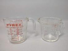 2 Vintage Pyrex Measuring Cups