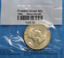 1948 Franklin Half Silver Dollar Coin