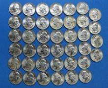 Lot of 40 90% Silver Washington Quarters $10 Face Value