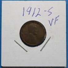 1912 S Lincoln Wheat Penny Cent