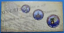 Painted 3-Coin Bicentennial Collection 1776-1976