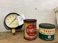 antique Kendal can , Texaco can