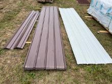 ridge cat and 8 panels 3’x 14’ roofing metal brown