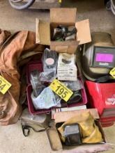 LOT OF ASSORTED WELDING GOGGLES & SAFETY GOGGLES