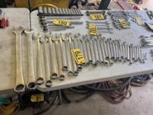 LOT OF (37) SNAP-ON COMBINATION SAE WRENCHES, 1 7/16" - 1/4"