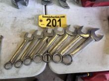 LOT OF (7) SNAP-ON COMBINATION SAE WRENCHES, 1 3/16" - 13/16"