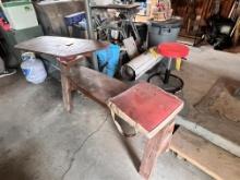 CUSTOM BUILT WOOD SHOOTING BENCH