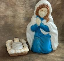 2 Pc Empire Mary & Baby Jesus Blow Molds