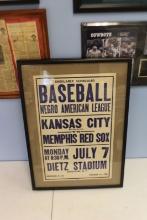 NEGRO AMERICA LEAGUE ORIGINAL BASEBALL POSTER