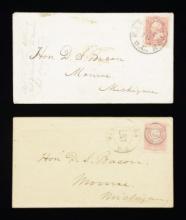TWO POSTAL COVERS ADDRESSED TO JUDGE DAVID S.