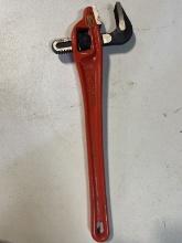 Rigid Angled Pipe Wrench 18" Solid Steel