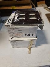 Eagle Brown Wall Plates Two Duplex Devices 10 in  Box