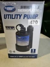 superior Pump Utility Pump 1/4 HP Submerible Thermo Plastic