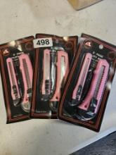 2 Pack Utility Knives Pink