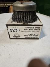 Brill Tech 6" Knot Style Cup Brush 5/8 Arbor hole