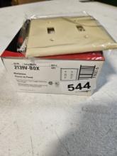 Cooper Wiring Devices Two Toggle  Switches Plates (Ivory) 10 in Box