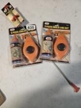3 Piece Chalk Line Set & 2 in 1 Claw Pick Up to With Magnet